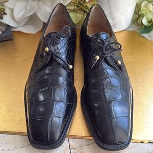 RARE EXOTIC! Mauri Italy Genuine Alligator Derby’s for City Slickers